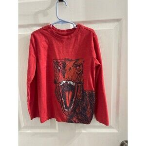 Cat & Jack Long Sleeve T Shirt Red Size S (6-7)